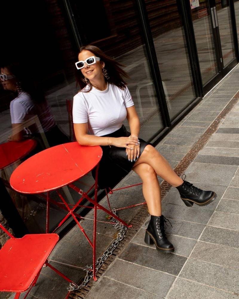 DR. MARTENS JESY SANDAL LACE UP FLARED HEEL BOOTS