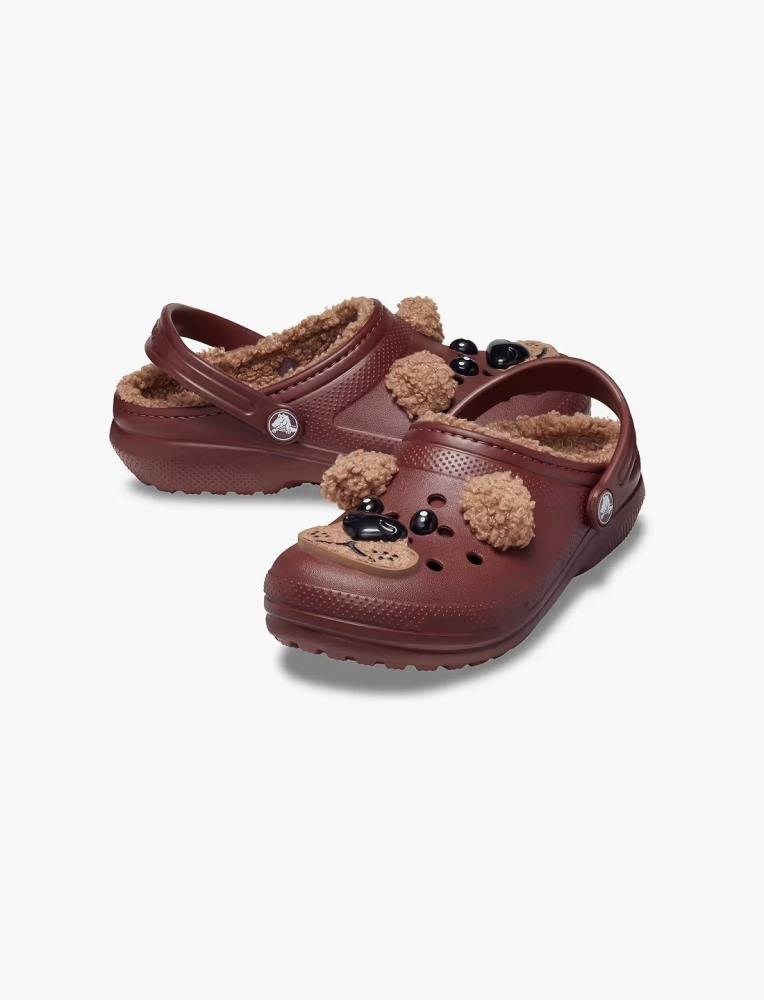 CROCS CLASSIC LINED IAM BROWN BEAR KIDS CLOGS