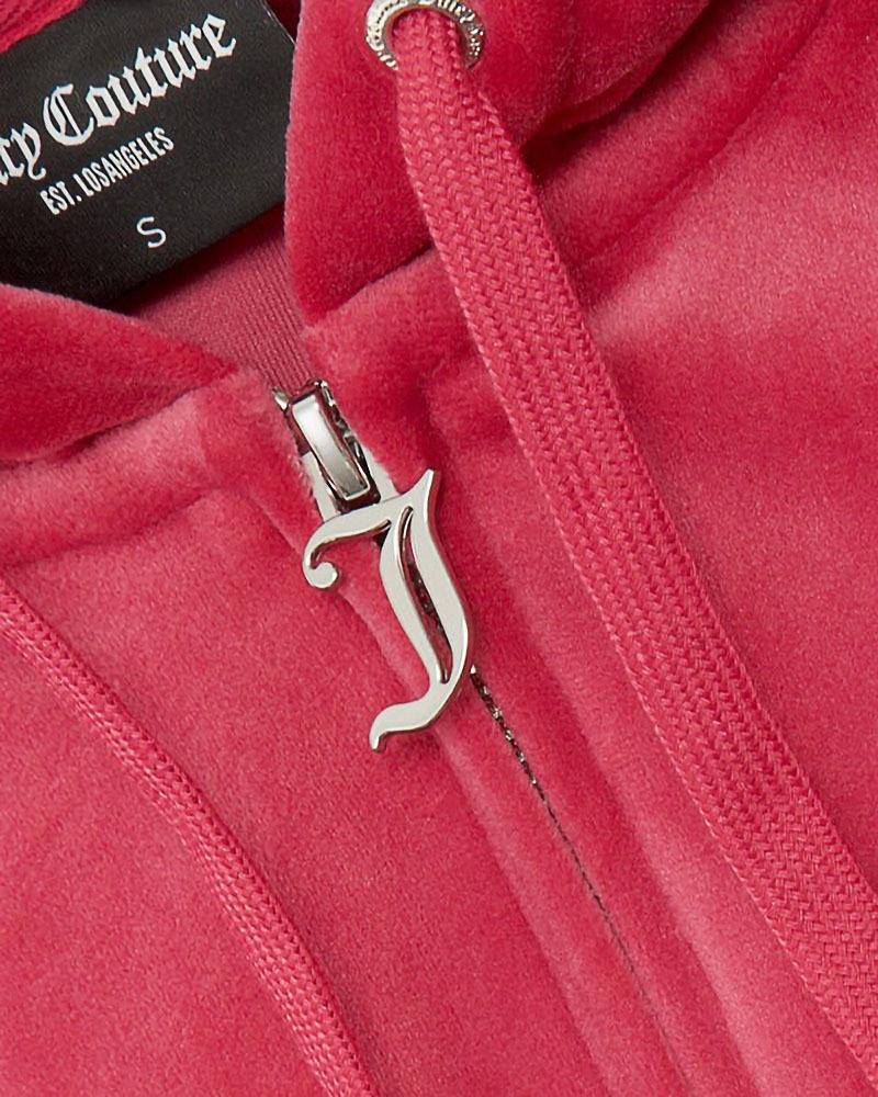 JUICY COUTURE ROBERTSON CLASSIC VELOUR ZIP HOODIE