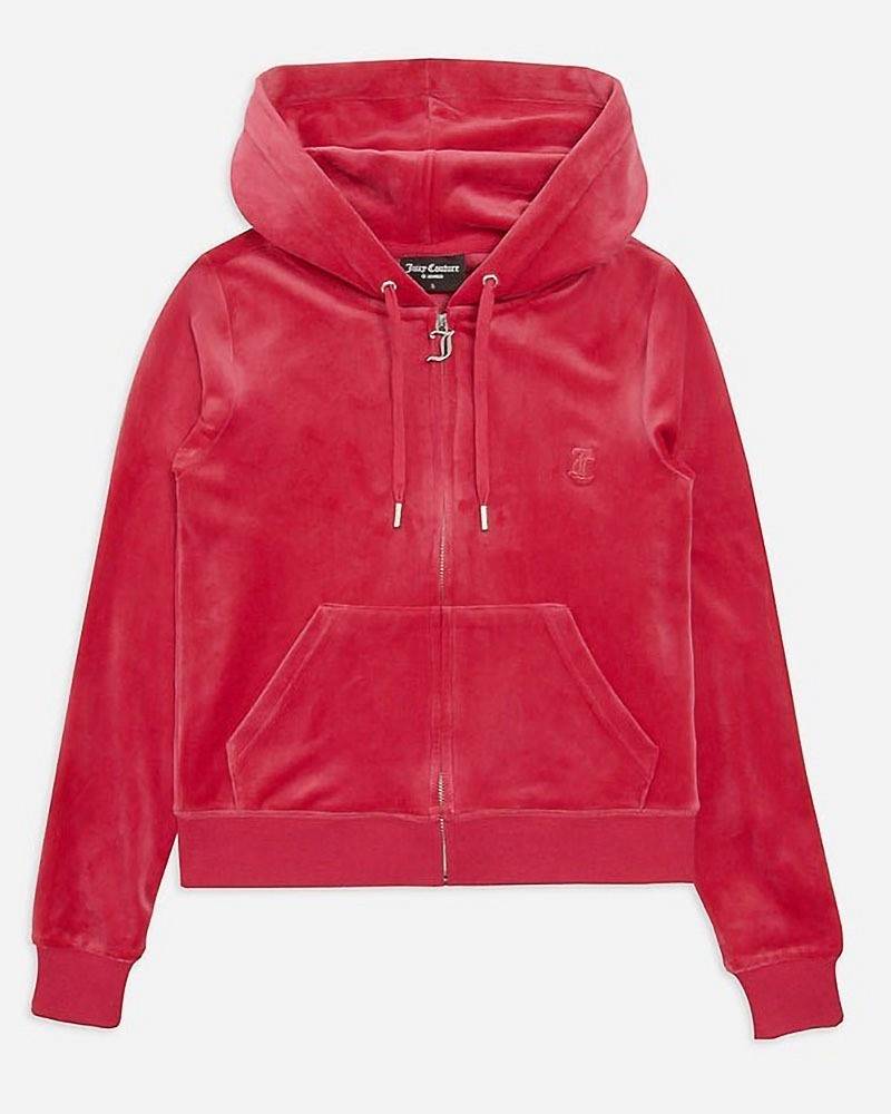 JUICY COUTURE ROBERTSON CLASSIC VELOUR ZIP HOODIE