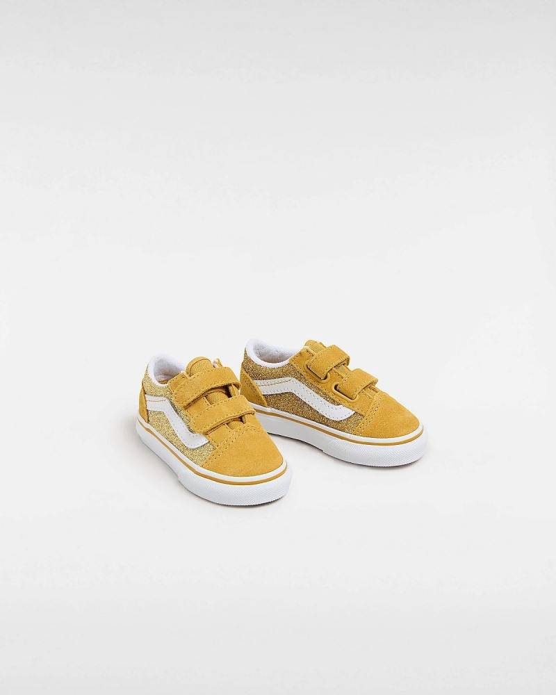 VANS TODDLER OLD SKOOL VELCRO GLITTER SHOE