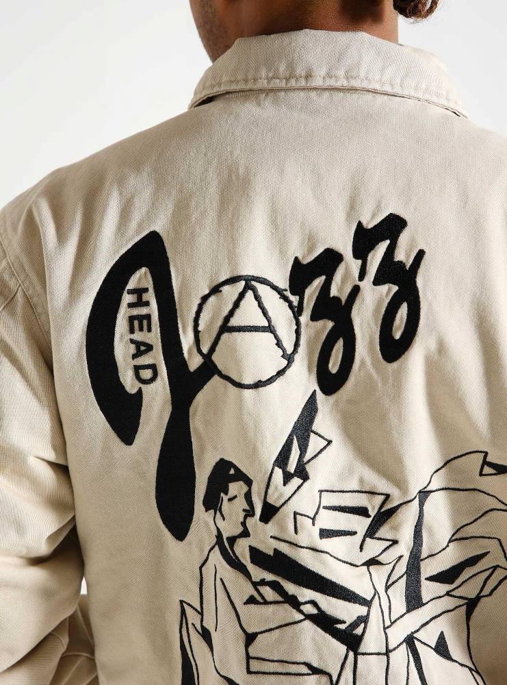 OBEY HEAD JAZZ ZIP UP JACKET