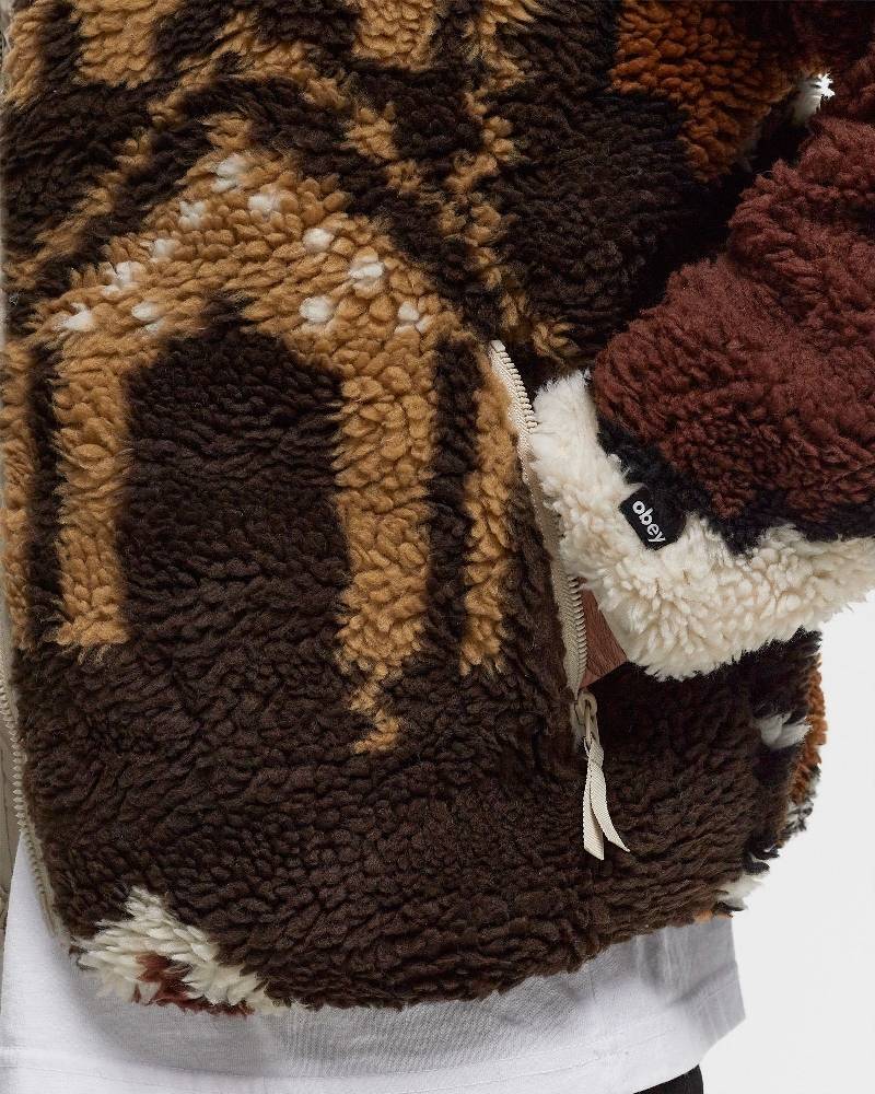 OBEY MOROCCAN RUG SHERPA JACKET