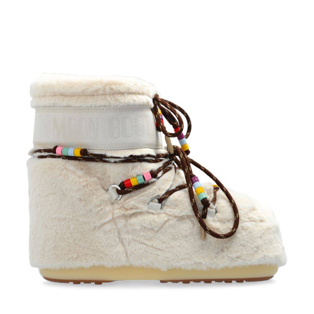 MOON BOOT ICON LOW FAUX FUR BEADS