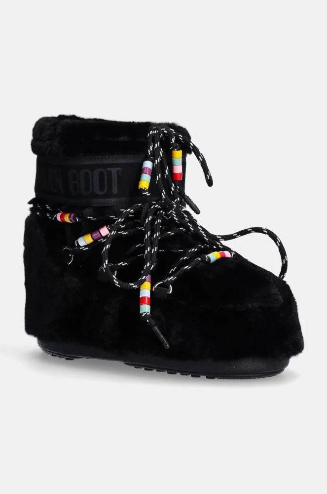 MOON BOOT ICON LOW FAUX FUR BEADS