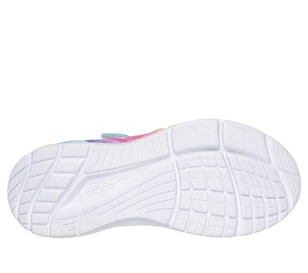SKECHERS RAINBOW CRUISERS - LIGHTED BUNGEE & STRAP GIRLS SNEAKER