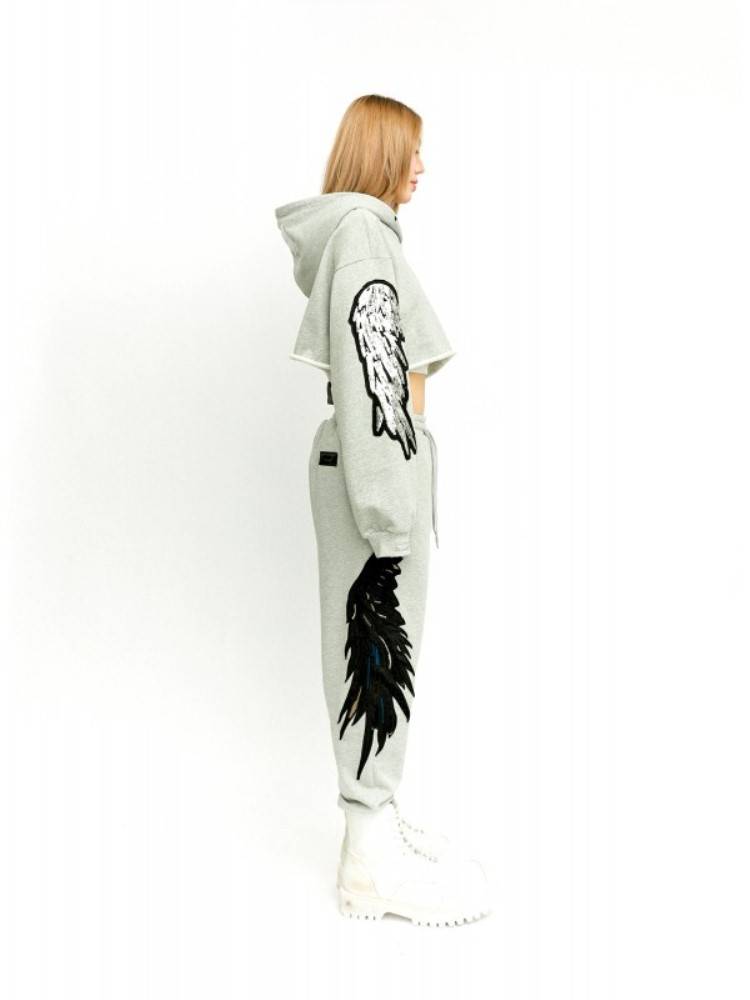 MWM WINGS CROPPED HOODIE