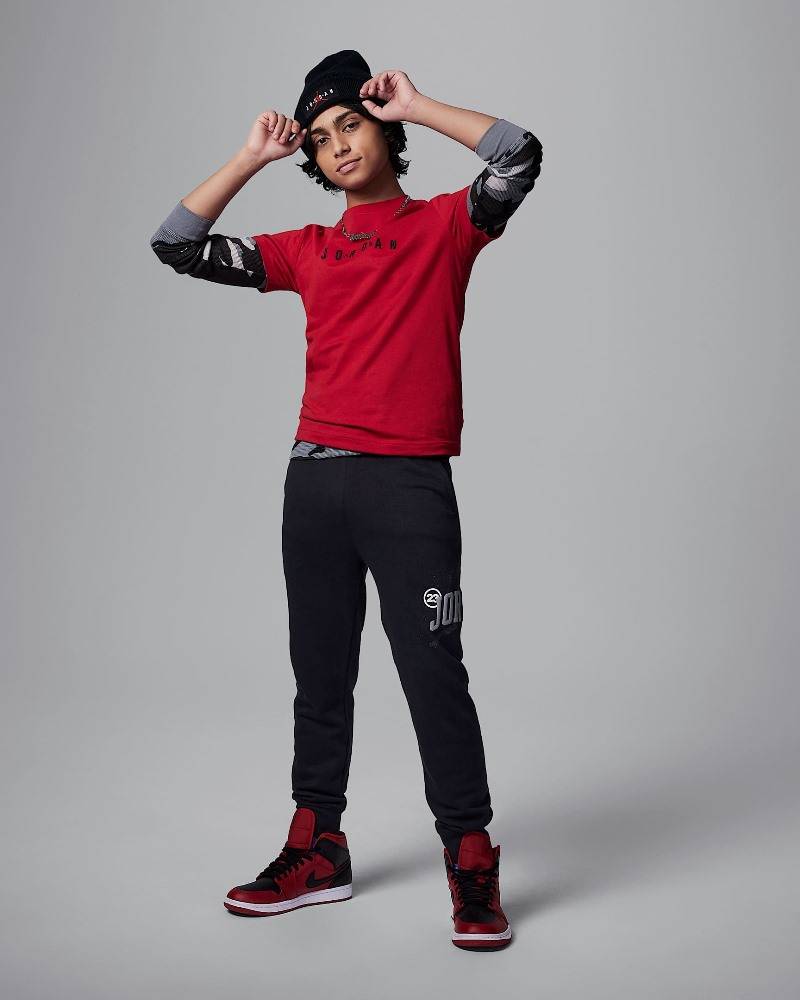 NIKE JORDAN BOYS MJ WORDMARK EMB CREW