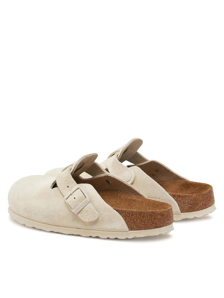BIRKENSTOCK BOSTON SOFT FOOTBED SUEDE LEATHER NARROW