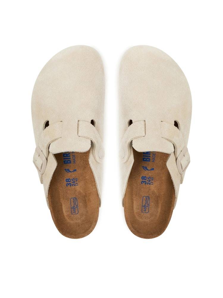 BIRKENSTOCK BOSTON SOFT FOOTBED SUEDE LEATHER NARROW