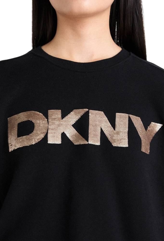 DKNY SEQUIN LOGO SWEATSHIRT