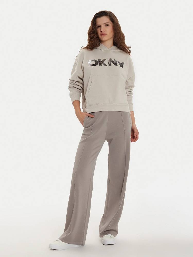 DKNY OMB SEQUIN LOGO HOODIE