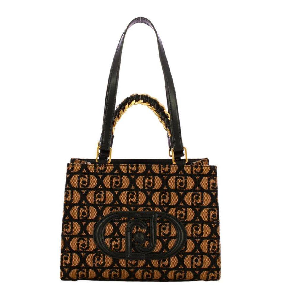 LIU JO SMALL JACQUARD MONOGRAM TOTE BAG