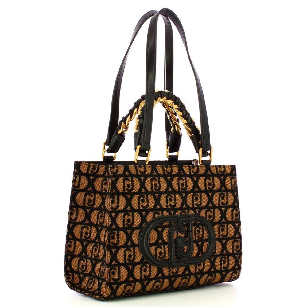 LIU JO SMALL JACQUARD MONOGRAM TOTE BAG