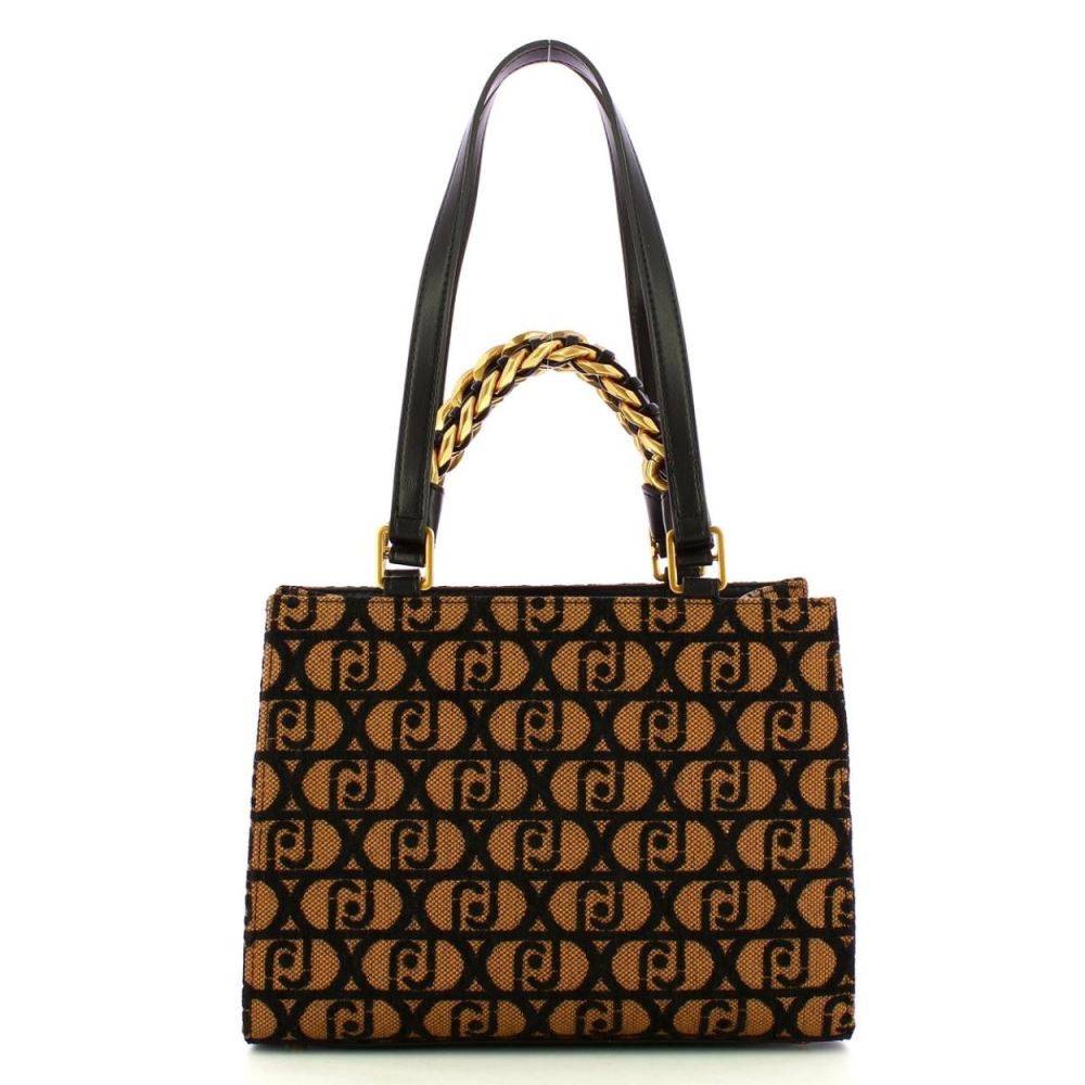 LIU JO SMALL JACQUARD MONOGRAM TOTE BAG