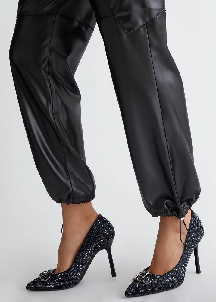 LIU JO JOGGING TROUSERS IN COATED FABRIC