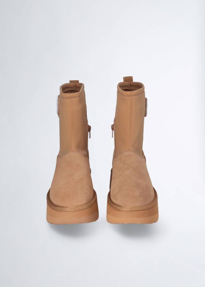 LIU JO JANE 02 - WARM ANKLE BOOTS WITH BEJEWELLED LOGO