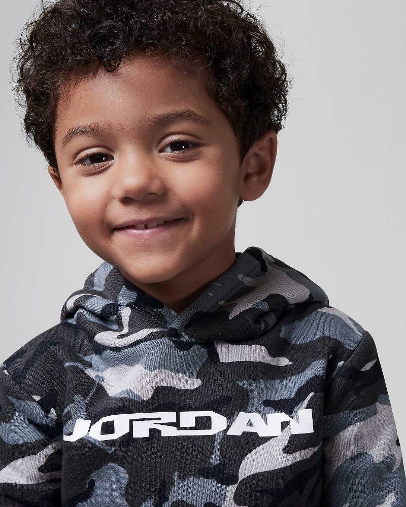 NIKE JORDAN LITTLE KIDS MJ MVP CAMO FLEECE PULLOVER SET