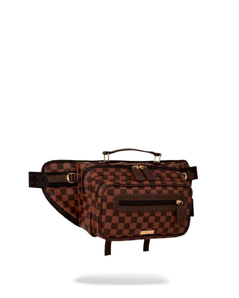 SPRAYGROUND CORE EMBOSSED CHECK CARGO CROSS-BODY