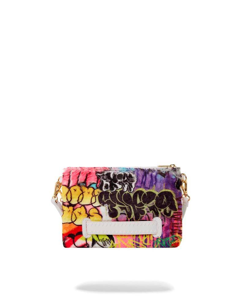 SPRAYGROUND GRAFFITI FAUX WRISTLET CLUTCH