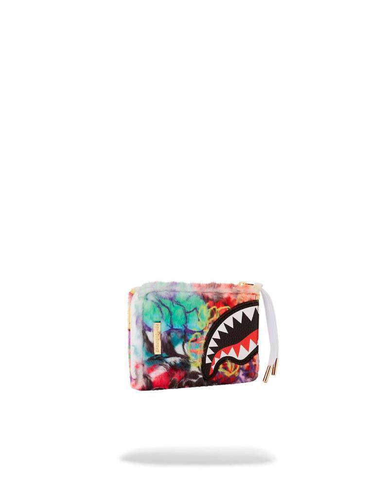 SPRAYGROUND GRAFFITI FAUX FUR WALLET