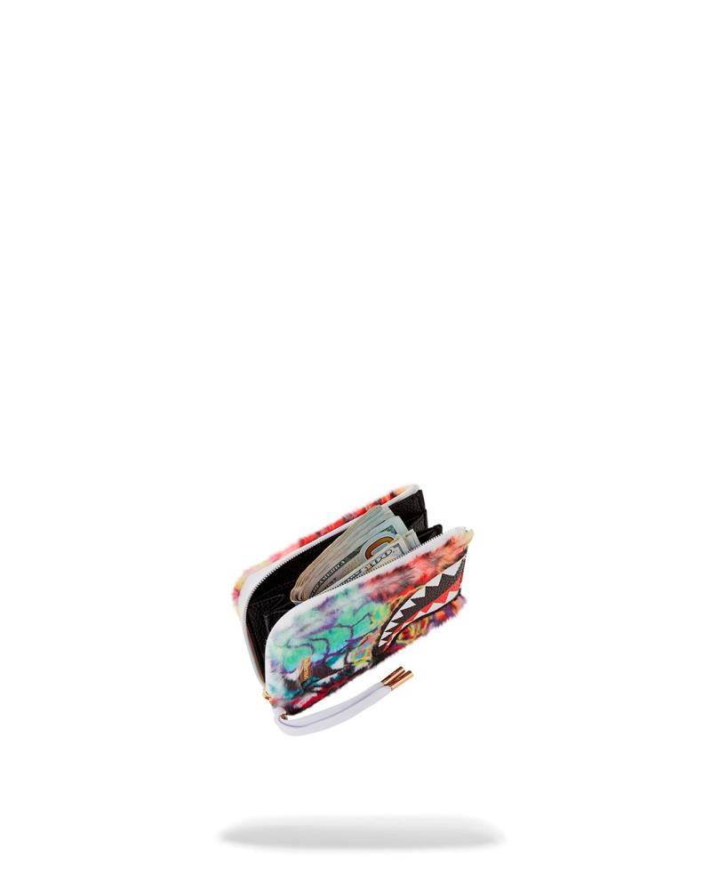 SPRAYGROUND GRAFFITI FAUX FUR WALLET