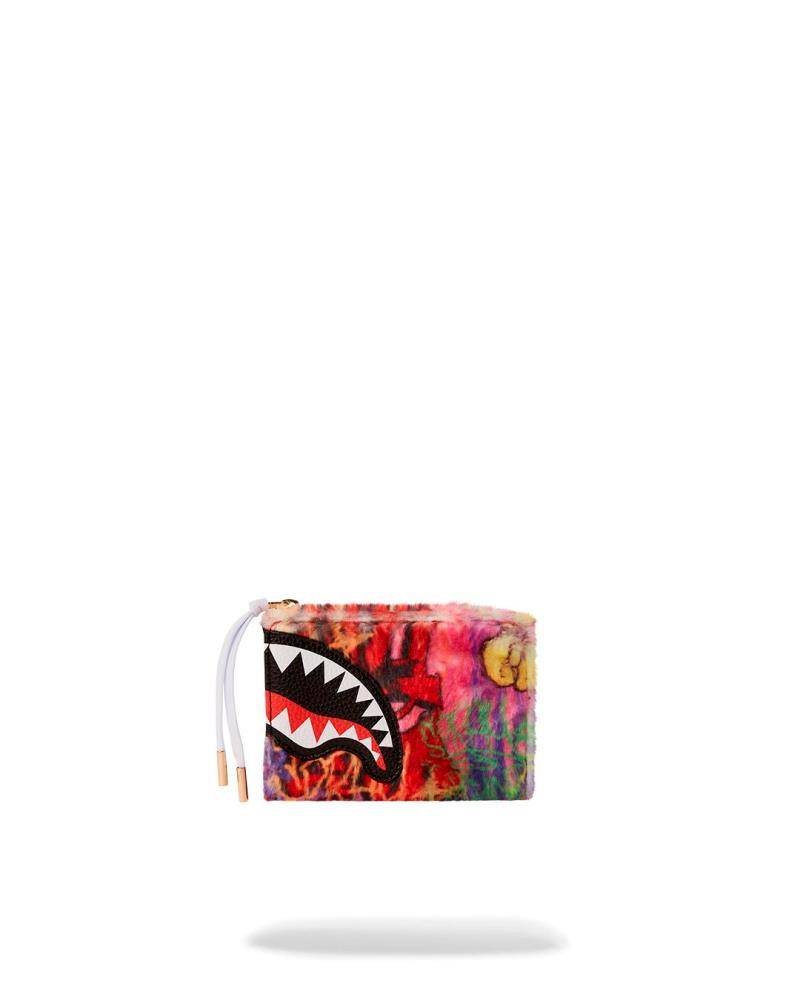 SPRAYGROUND GRAFFITI FAUX FUR WALLET