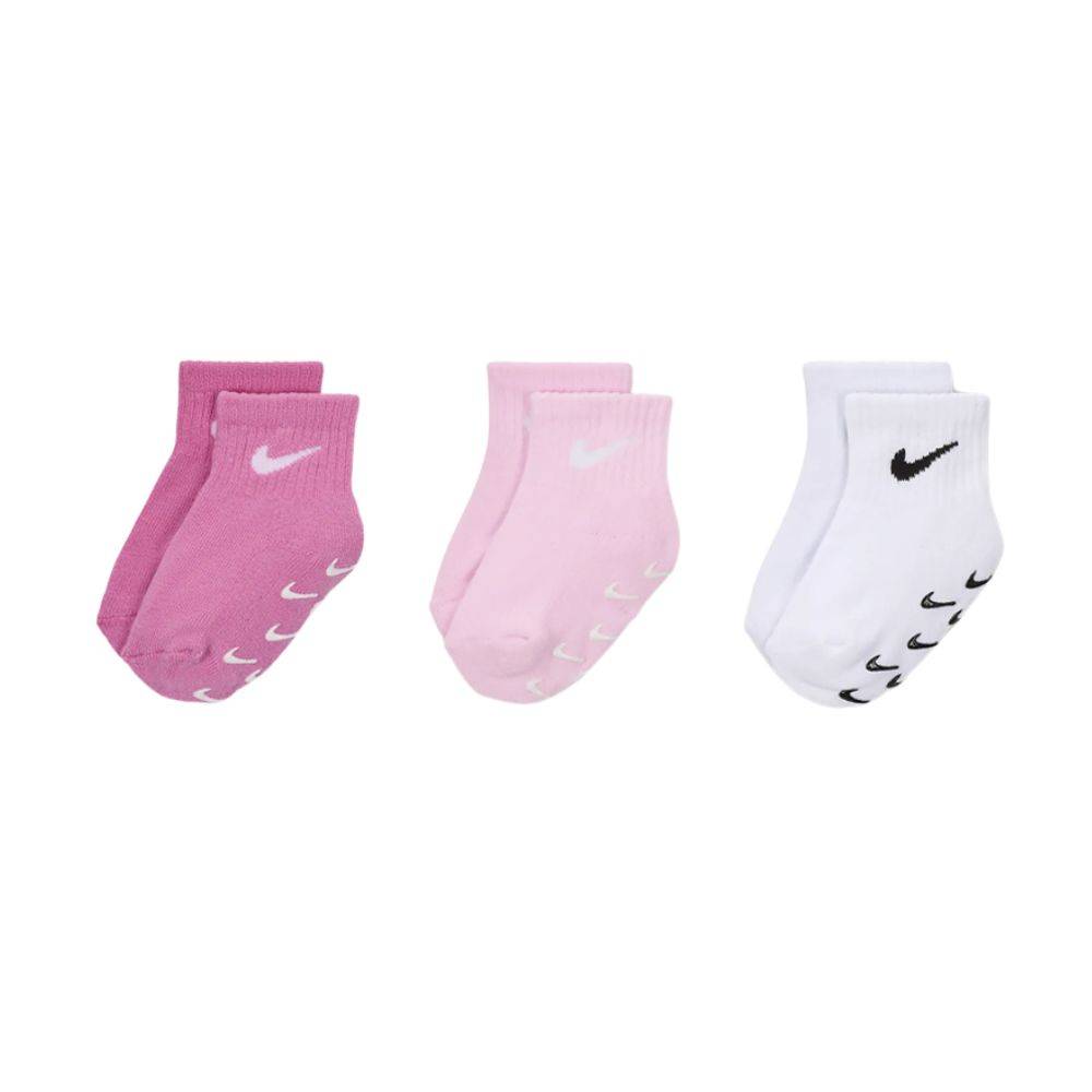NIKE 3PK INFANT/TODDLER GRIPPER QUARTER SOCKS