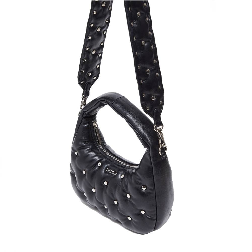 LIU JO STUDDED GLOSSY HANDBAG
