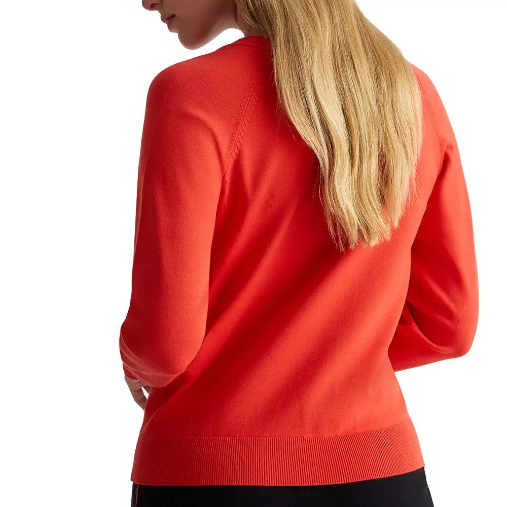 LIU JO KNITTED SWEATER WITH GEMSTONES LOGO