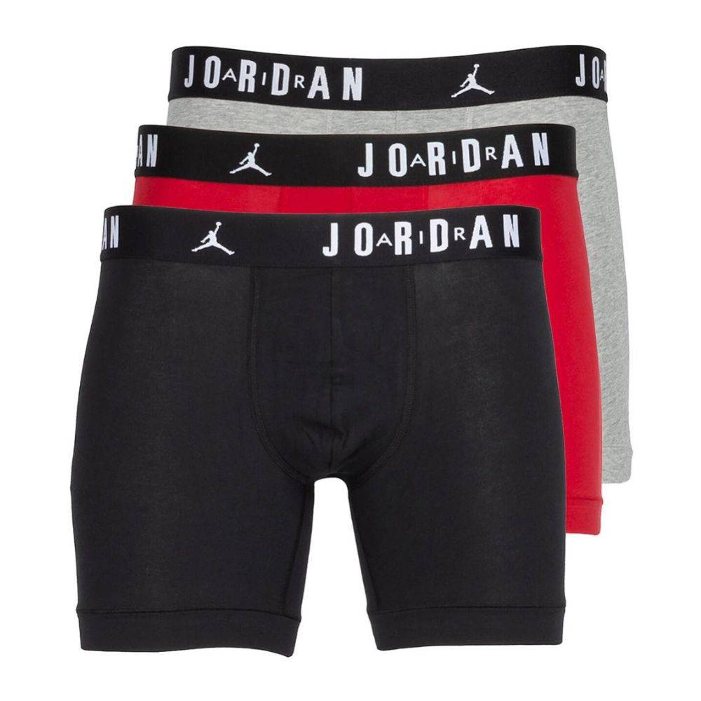 NIKE JORDAN MENS FLIGHT COTTON CORE 3PK BOXER BRIEFS