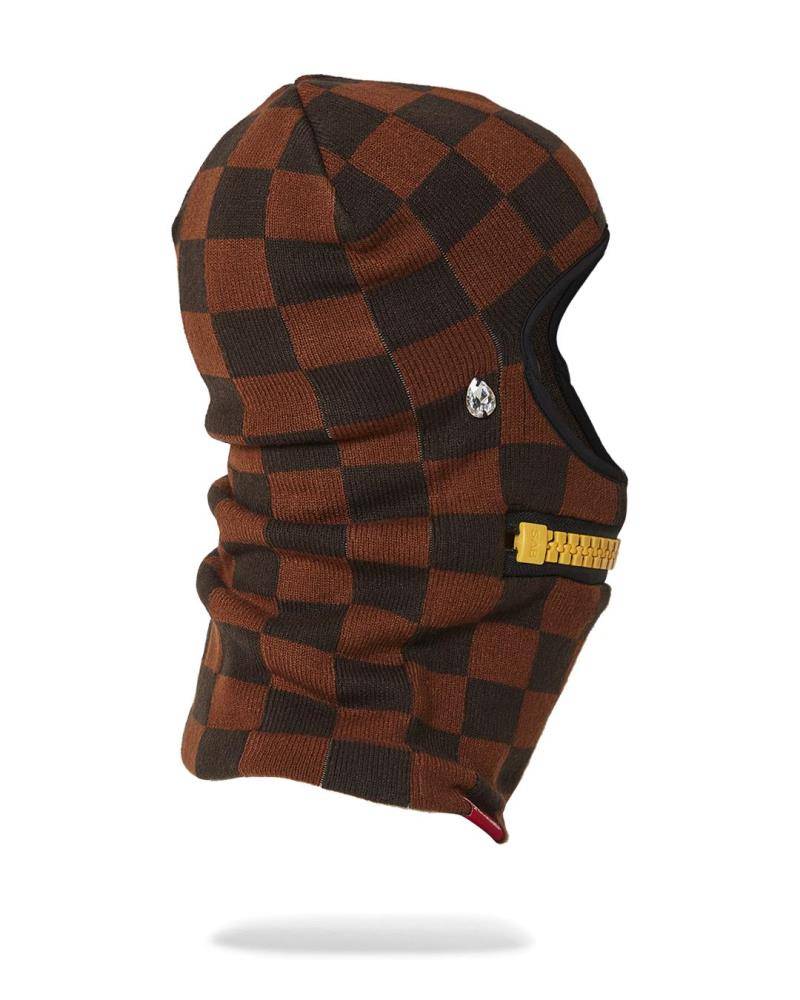 SPRAYGROUND GOLD ZIPPER MOUTH SKI MASK