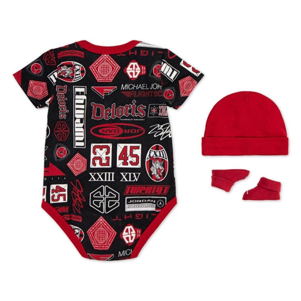 NIKE JORDAN BABY BOY MJ ESSENTIALS AOP 3PC SET