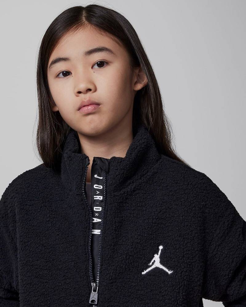 NIKE JORDAN GIRLS JUMPMAN SHERPA JACKET