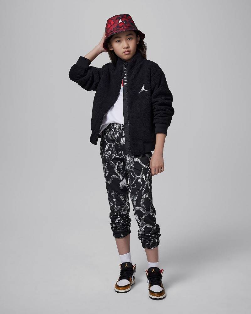 NIKE JORDAN GIRLS JUMPMAN SHERPA JACKET