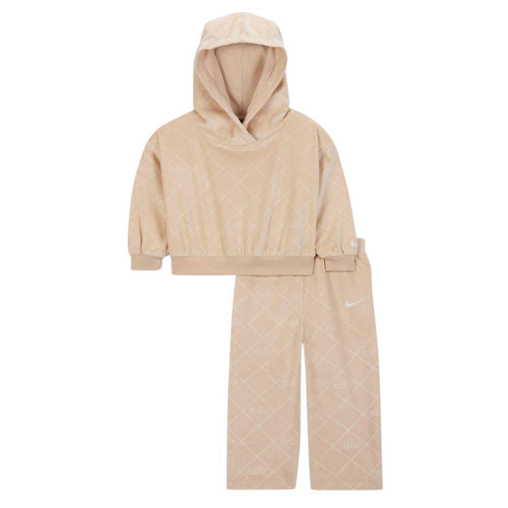 NIKE LITTLE KIDS COZY ALL OVER PRINT MONOGRAM SET