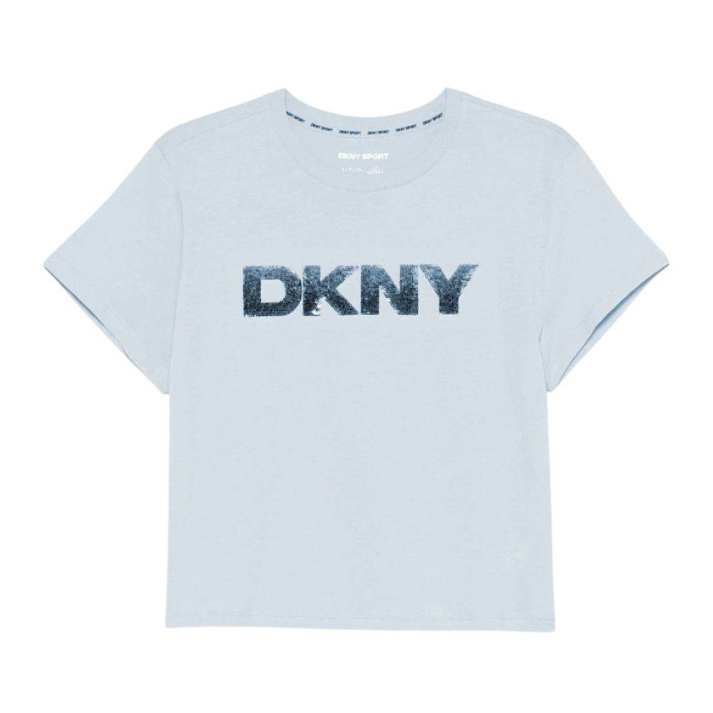 DKNY OMB SEQUIN LOGO SS TEE