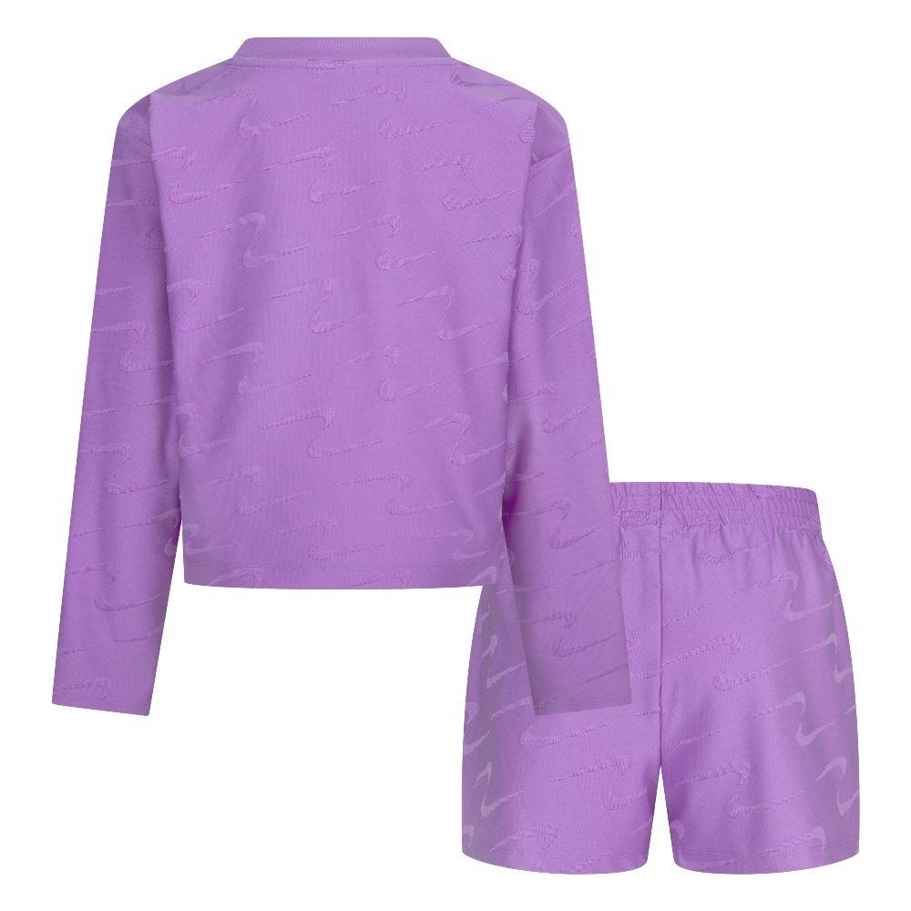 NIKE LITTLE GIRLS SWOOSH MOTION L/S SHORT SE