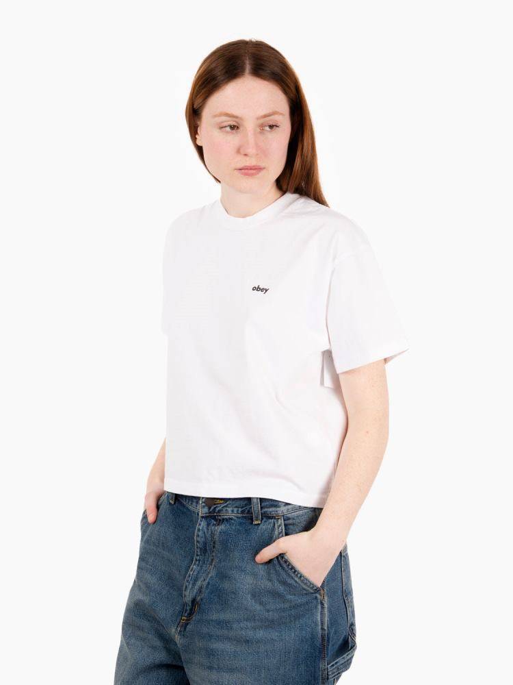 OBEY WATER COLOR FLOWER TEE