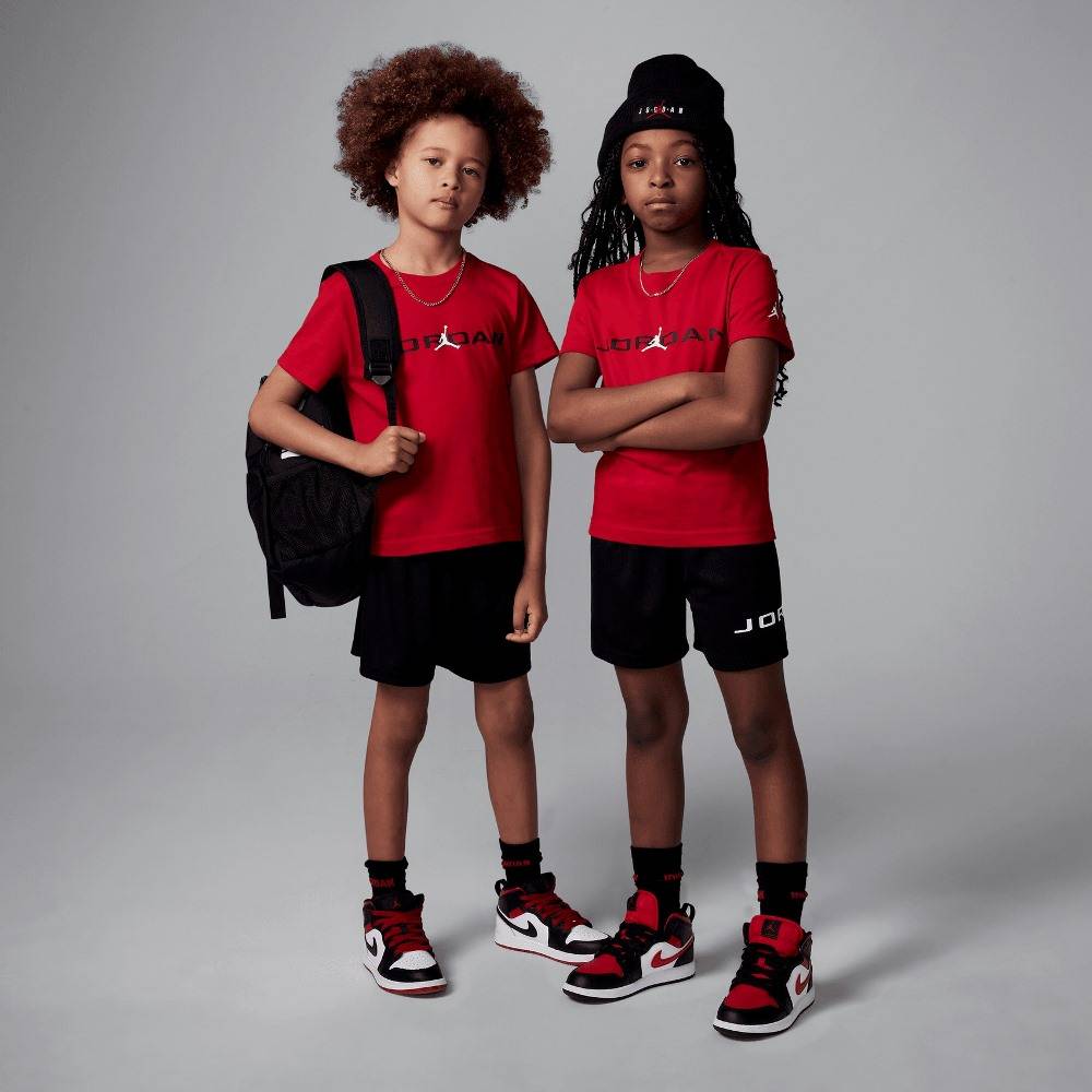 NIKE JORDAN LITTLE KIDS MJ BASELINE MESH SHORT SET