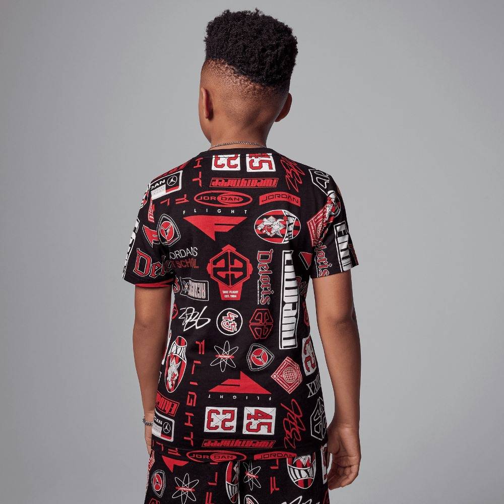 NIKE JORDAN BOYS MJ ESS AOP SS TEE