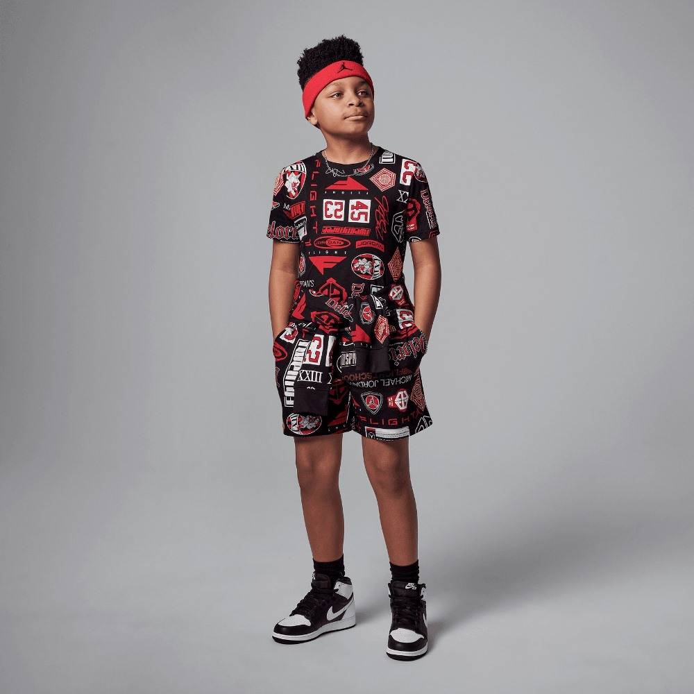 NIKE JORDAN BOYS MJ ESS AOP SS TEE
