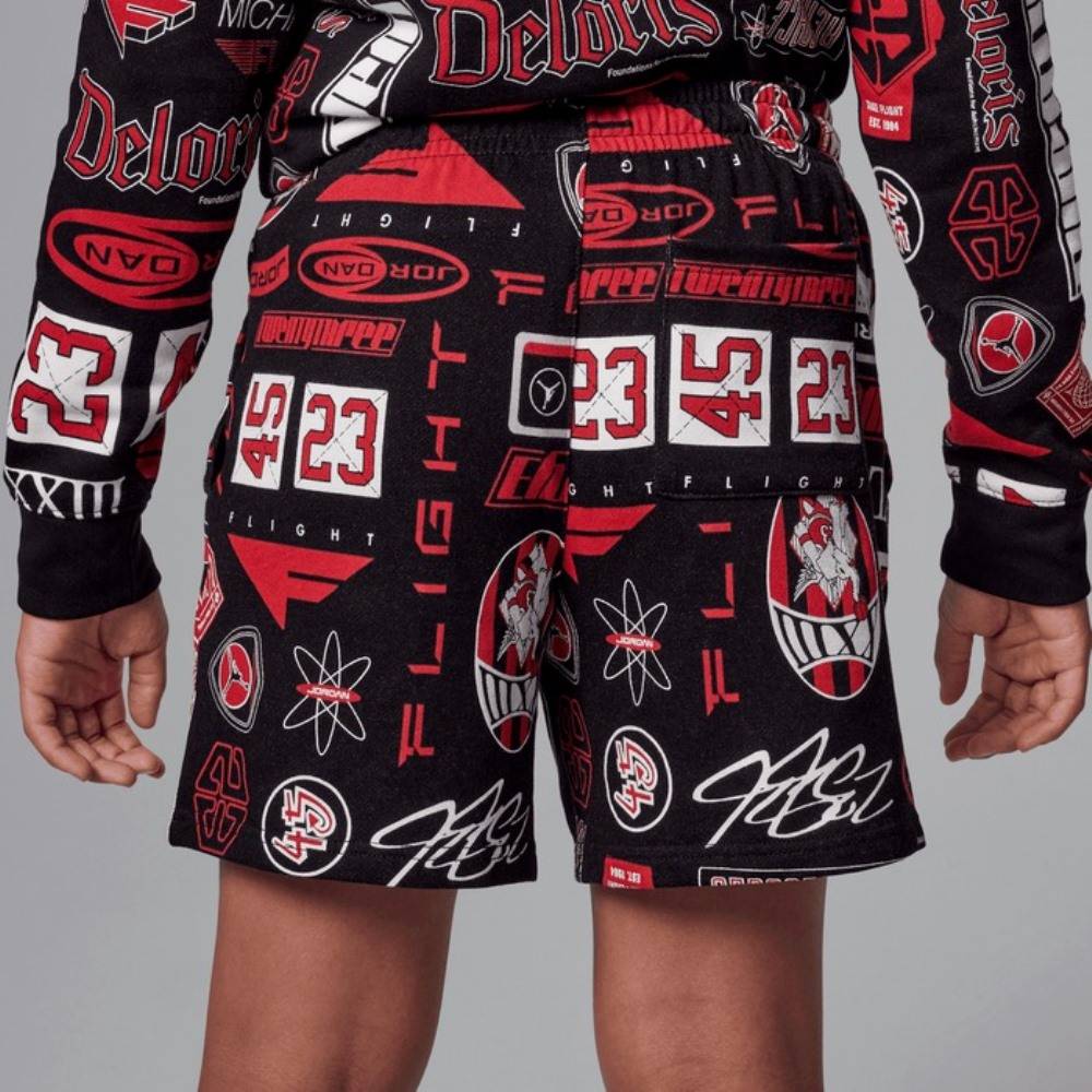NIKE JORDAN BOYS MJ ESSENTIALS FT AOP SHORT