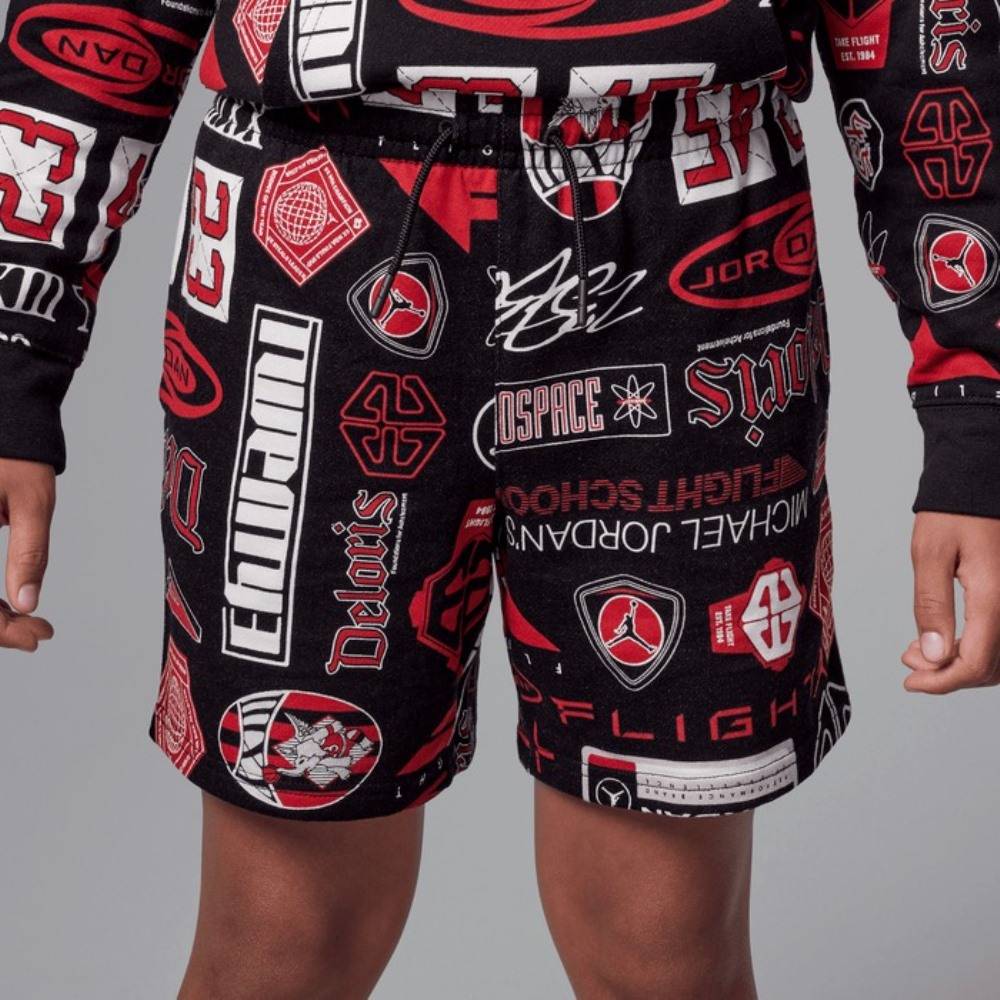 NIKE JORDAN BOYS MJ ESSENTIALS FT AOP SHORT