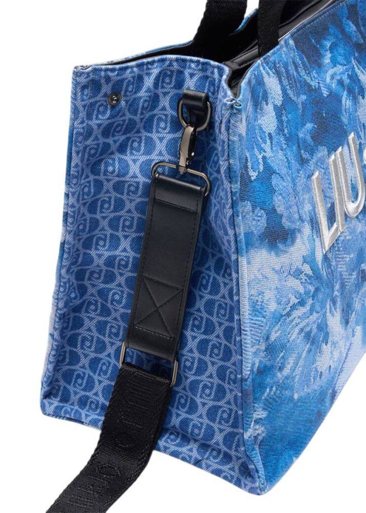 LIU JO TOTE PRINTED DENIM BAG
