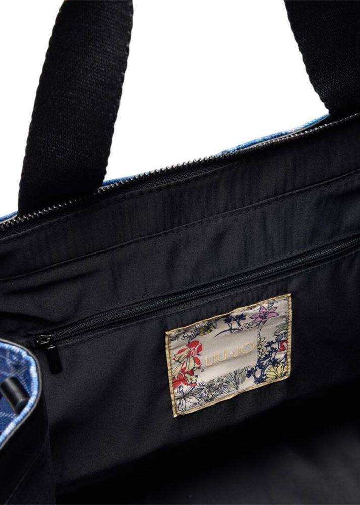 LIU JO TOTE PRINTED DENIM BAG