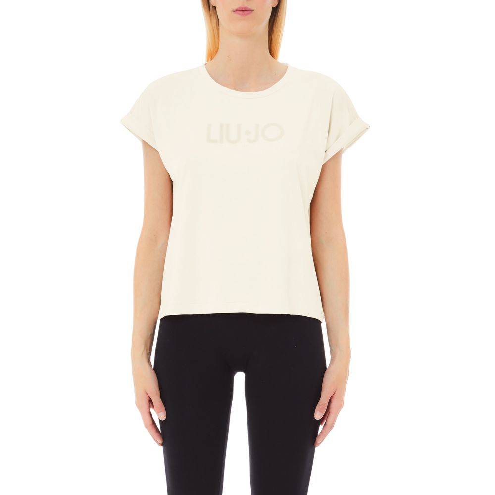 LIU JO COTTON T-SHIRT WITH LOGO
