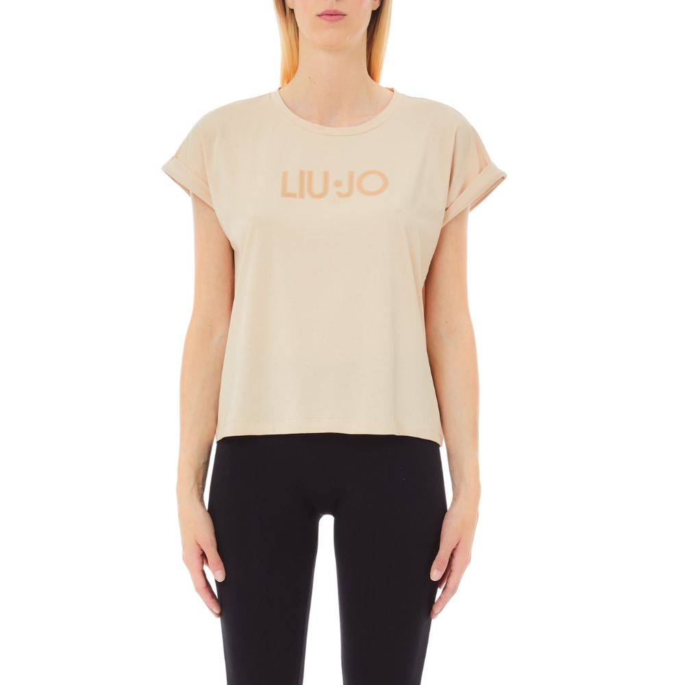 LIU JO COTTON T-SHIRT WITH LOGO