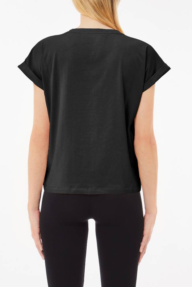 LIU JO COTTON T-SHIRT WITH LOGO