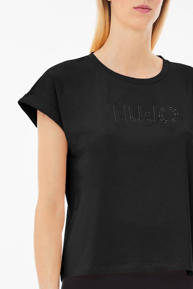 LIU JO COTTON T-SHIRT WITH LOGO